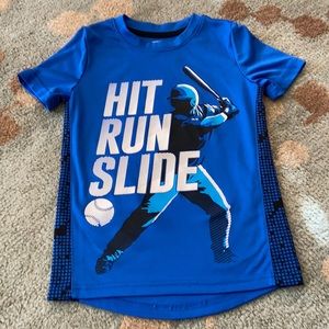 Boys blue baseball t-shirt size 6